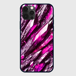 Чехол iPhone 12 Pro Розовые драгоценные кристаллы