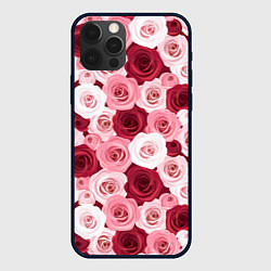 Чехол iPhone 12 Pro Красные и розовые розы