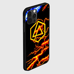 Чехол для iPhone 12 Pro Linkin park storm inside steel, цвет: 3D-черный — фото 2