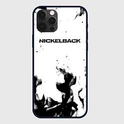 Чехол для iPhone 12 Pro Nickelback серый дым рок, цвет: 3D-черный