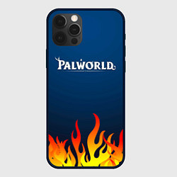 Чехол iPhone 12 Pro Palworld logo fire