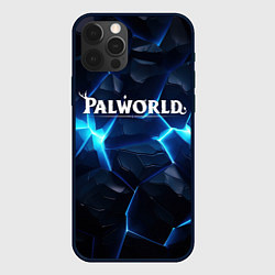 Чехол для iPhone 12 Pro Palworld logo blue ice, цвет: 3D-черный