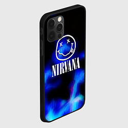 Чехол для iPhone 12 Pro Nirvana flame ghost steel, цвет: 3D-черный — фото 2