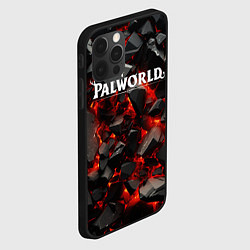 Чехол для iPhone 12 Pro Palworld логотип взрыв объемных камней, цвет: 3D-черный — фото 2