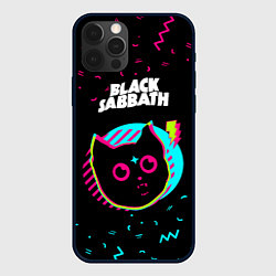 Чехол для iPhone 12 Pro Black Sabbath - rock star cat, цвет: 3D-черный
