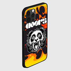 Чехол для iPhone 12 Pro The Doors рок панда и огонь, цвет: 3D-черный — фото 2