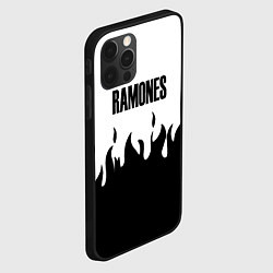 Чехол для iPhone 12 Pro Ramones fire black rock, цвет: 3D-черный — фото 2
