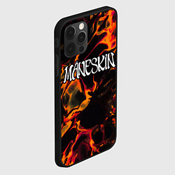 Чехол для iPhone 12 Pro Maneskin red lava, цвет: 3D-черный — фото 2