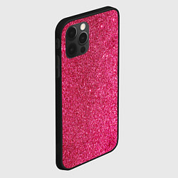 Чехол для iPhone 12 Pro Яркий розовый блеск, цвет: 3D-черный — фото 2