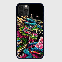 Чехол iPhone 12 Pro Irezumi - Japanese dragon ai art