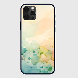 Чехол для iPhone 12 Pro Светлая акварель, цвет: 3D-черный