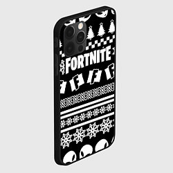 Чехол для iPhone 12 Pro Fortnite epic games pattern, цвет: 3D-черный — фото 2