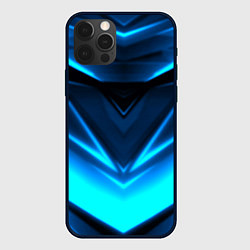 Чехол для iPhone 12 Pro Geometry stripes неон, цвет: 3D-черный
