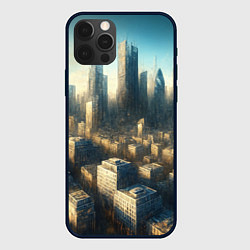 Чехол для iPhone 12 Pro Разрушенный апокалиптический город, цвет: 3D-черный