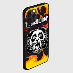 Чехол для iPhone 12 Pro Powerwolf рок панда и огонь, цвет: 3D-черный — фото 2