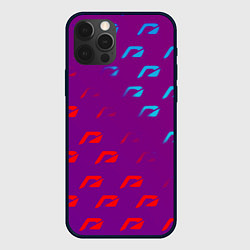 Чехол iPhone 12 Pro НФС лого градиент текстура