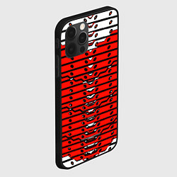 Чехол для iPhone 12 Pro Красно-белая техно броня, цвет: 3D-черный — фото 2