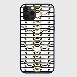 Чехол iPhone 12 Pro Жёлто-белая техно броня