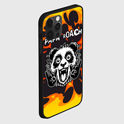 Чехол для iPhone 12 Pro Papa Roach рок панда и огонь, цвет: 3D-черный — фото 2