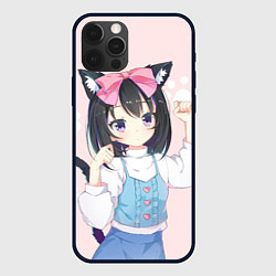 Чехол iPhone 12 Pro Аниме девочка кошка с ушками