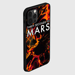 Чехол для iPhone 12 Pro Thirty Seconds to Mars red lava, цвет: 3D-черный — фото 2