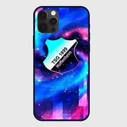 Чехол для iPhone 12 Pro Hoffenheim неоновый космос, цвет: 3D-черный