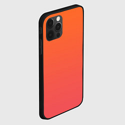 Чехол для iPhone 12 Pro Градиент оранжево-розовый, цвет: 3D-черный — фото 2