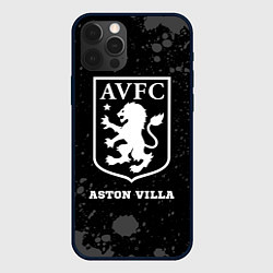 Чехол iPhone 12 Pro Aston Villa sport на темном фоне