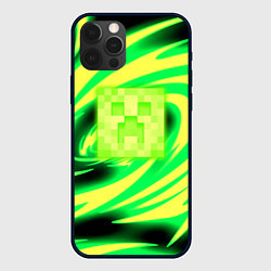 Чехол iPhone 12 Pro Minecraft кислотный стиль