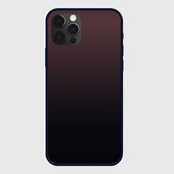 Чехол iPhone 12 Pro Градиент тёмный бордовый