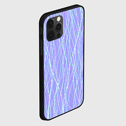 Чехол для iPhone 12 Pro Светлый сиреневый с неоновыми линиями, цвет: 3D-черный — фото 2