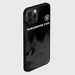 Чехол для iPhone 12 Pro Manchester City sport на темном фоне посередине, цвет: 3D-черный — фото 2