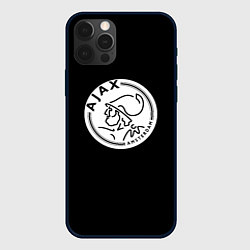 Чехол для iPhone 12 Pro Ajax fc белое лого, цвет: 3D-черный