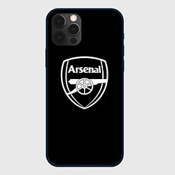 Чехол для iPhone 12 Pro Arsenal fc белое лого, цвет: 3D-черный