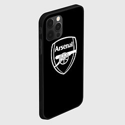 Чехол для iPhone 12 Pro Arsenal fc белое лого, цвет: 3D-черный — фото 2