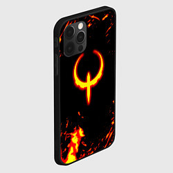 Чехол для iPhone 12 Pro Quake fire logo, цвет: 3D-черный — фото 2