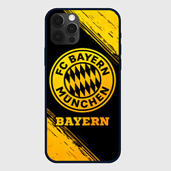 Чехол для iPhone 12 Pro Bayern - gold gradient, цвет: 3D-черный