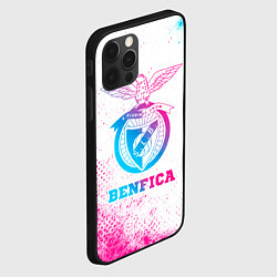 Чехол для iPhone 12 Pro Benfica neon gradient style, цвет: 3D-черный — фото 2