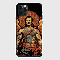 Чехол iPhone 12 Pro Муай тай боец с крыльями за спиной