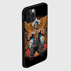 Чехол для iPhone 12 Pro Муай-Тай боец с золотыми крыльями, цвет: 3D-черный — фото 2