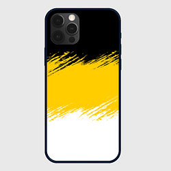 Чехол iPhone 12 Pro Имперский флаг России штриховка