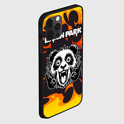 Чехол для iPhone 12 Pro Linkin Park рок панда и огонь, цвет: 3D-черный — фото 2