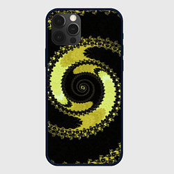 Чехол для iPhone 12 Pro Вращение фрактал, цвет: 3D-черный