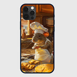 Чехол iPhone 12 Pro Крыса повар готовит на кухне