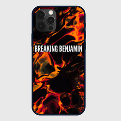 Чехол iPhone 12 Pro Breaking Benjamin red lava