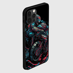 Чехол для iPhone 12 Pro Мотоцикл будущего в стиле киберпанк, цвет: 3D-черный — фото 2