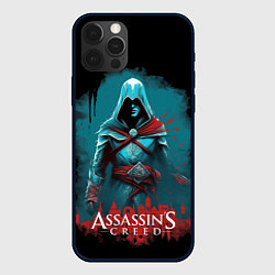 Чехол iPhone 12 Pro Assassins creed синий дым