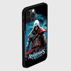 Чехол для iPhone 12 Pro Assassins creed холодный фон, цвет: 3D-черный — фото 2