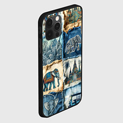Чехол для iPhone 12 Pro Пэчворк из Тайланда, цвет: 3D-черный — фото 2