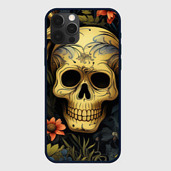 Чехол для iPhone 12 Pro Осенние черепа, цвет: 3D-черный